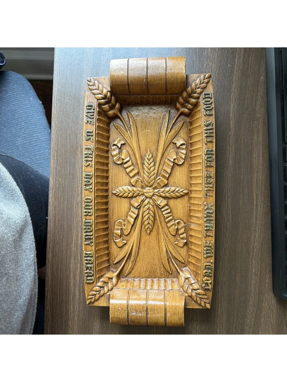 Burwood Daily Bread Vintage Solid Wood Serving Tray